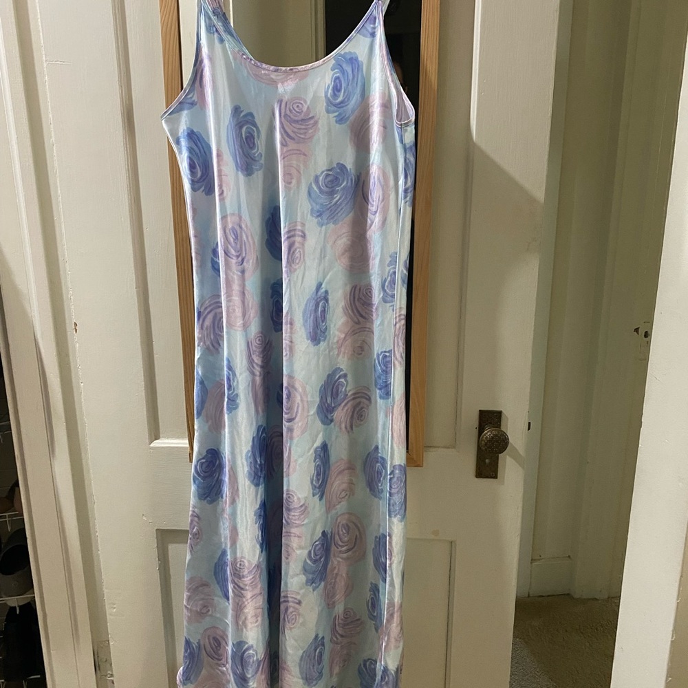 Oscar de la Renta Vintage Floral Slip Dress Long Nightgown Women’s Size L